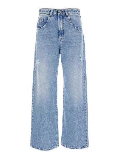 Icon Denim Poppy  Wide Leg Jean Medium Rise In Blu