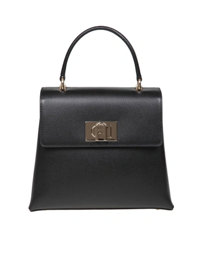 Furla Leather Handbag In Black