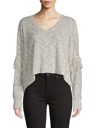 Wildfox Wesley Heathered Sweater In Heather Black