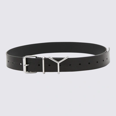 Y/project Y Logo Plaque Belt In Black