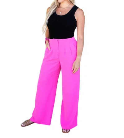 Skies Are Blue Emerson Wide Leg Pants In Pink