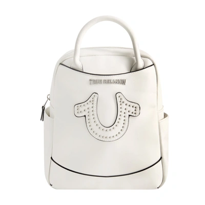 True Religion Studded Horseshoe Mini Backpack In White