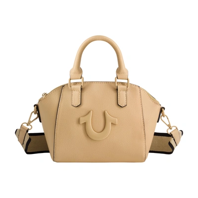 True Religion Logo Strap Mini Satchel In Brown