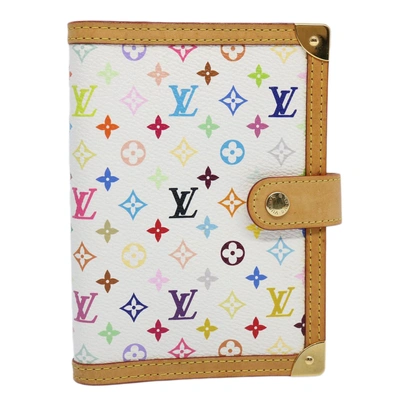 Pre-owned Louis Vuitton Agenda Pm Canvas Wallet () In White
