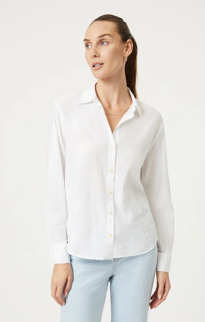 Mavi Jacquard Button-down Shirt In Antique White