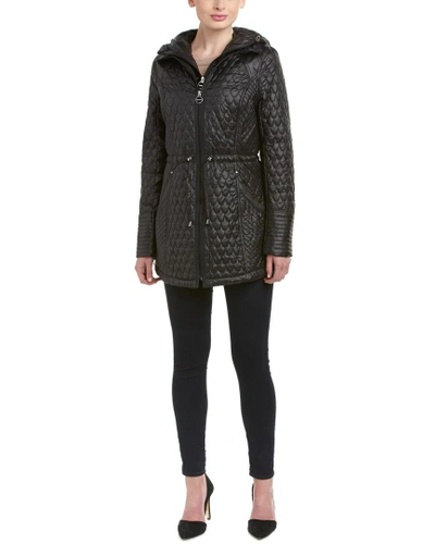 Laundry By Shelli Segal Quilted Coat In Black