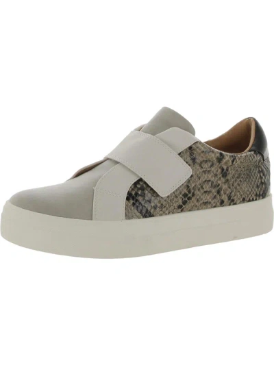 Dolce Vita Robbi Womens Faux Leather Snake Print Casual And Fashion Sneakers In Grey