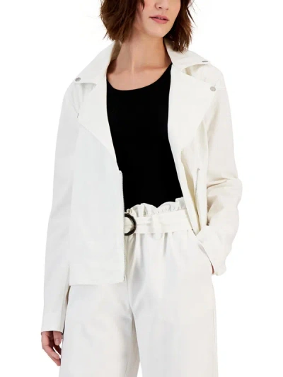 Studio By Jpr Womens Twill Long Sleeves Soft Shell Jacket In White