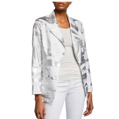Berek Silver Foil Jacket In White Silver In Multi