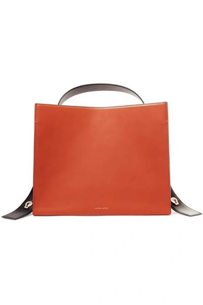 Danse Lente Young Leather Tote In Orange