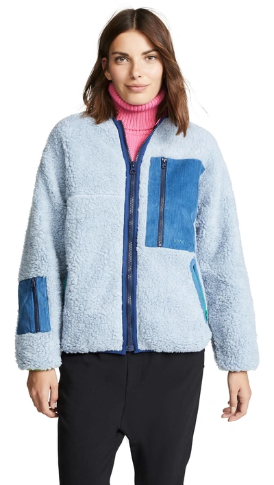 Sandy Liang 203 Fleece Jacket In Baby Blue