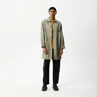Afends Trench Coat In Green