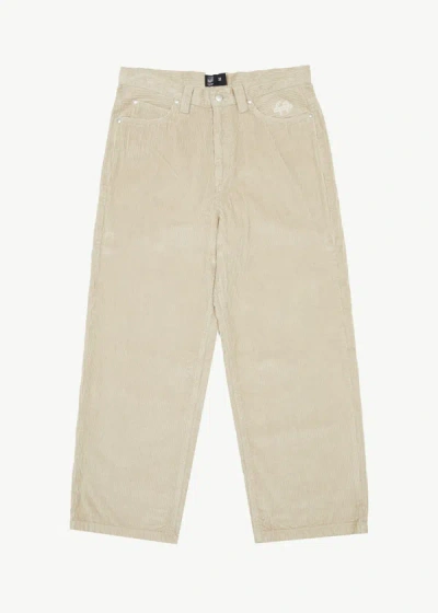 Afends Organic Corduroy Baggy  Pants In Neutral