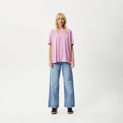 Afends Hemp Oversized T-shirt In Pink