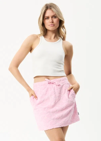 Afends Recycled Terry Mini Skirt In Pink