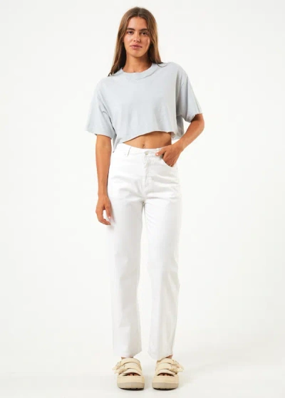 Afends Hemp Wide Leg Pants In White