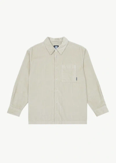 Afends Corduroy Long Sleeve Shirt In Neutral