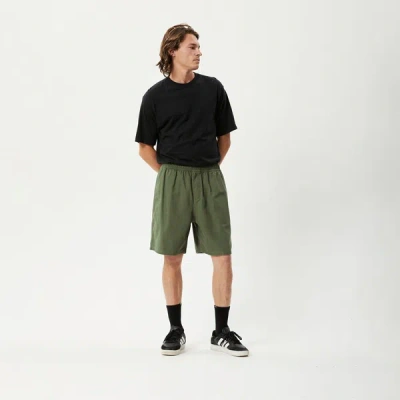 Afends Recycled Baggy Elastic Waist Shorts In Green