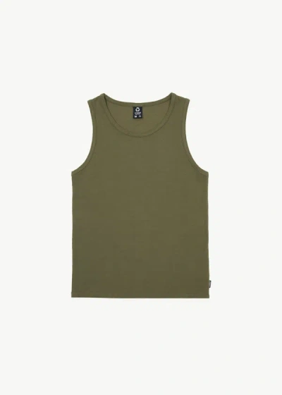 Afends Recycled Rib Singlet In Green