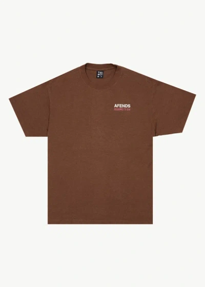 Afends Graphic Boxy  T-shirt In Brown