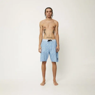 Afends Hemp Fixed Waist Boardshorts In Colour-blue