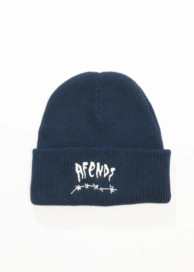 Afends Beanie In Colour-blue