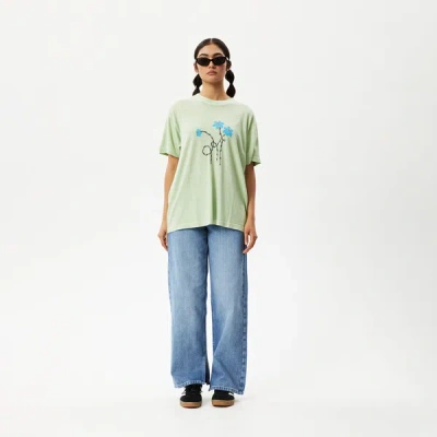 Afends Oversized Graphic T-shirt In Green