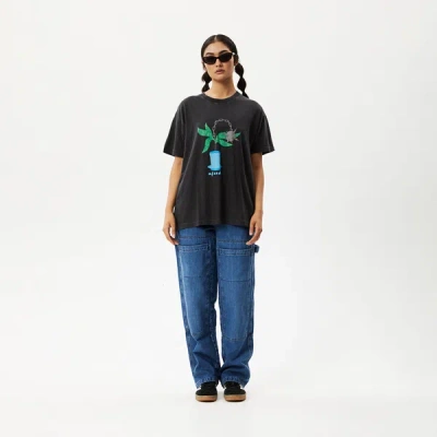 Afends Oversized Graphic T-shirt In Black