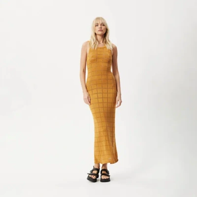 Afends Knit Maxi Dress In Yellow