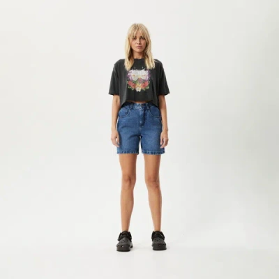 Afends Slay Cropped T-shirt In Black