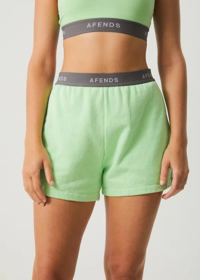 Afends Hemp Sweat Shorts In Green