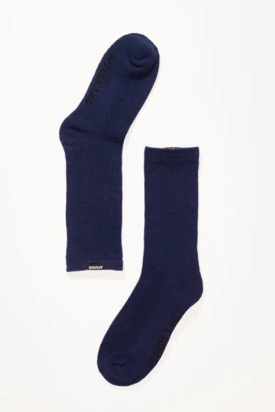 Afends Hemp Socks One Pack In Colour-blue