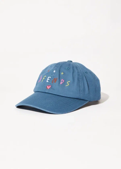 Afends Panelled Cap In Colour-blue