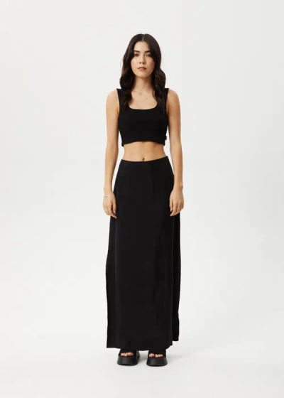 Afends Cupro Maxi Skirt In Black