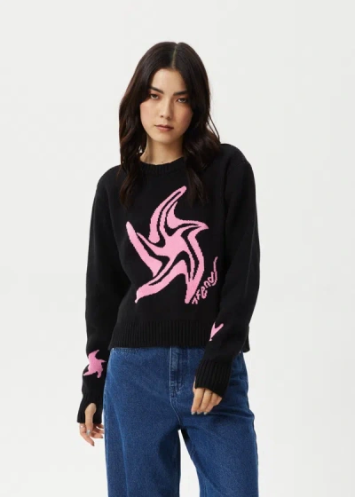 Afends Knit Crew Neck In Black