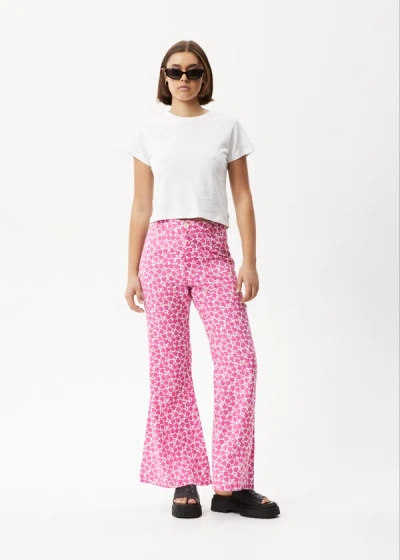 Afends Hemp Flared Pants In Pink