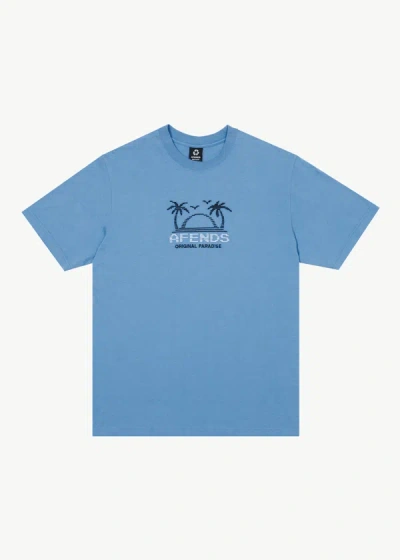 Afends Graphic Retro  T-shirt In Blue