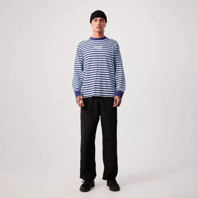 Afends Recycled Striped Long Sleeve T-shirt In Blue
