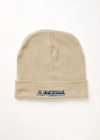 Afends Recycled Knit Beanie In Beige