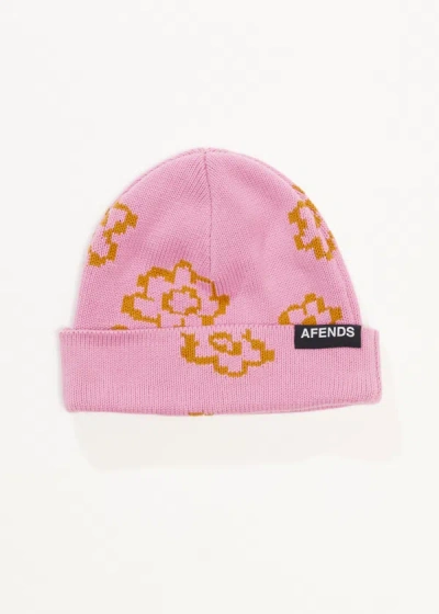 Afends Knit Beanie In Pink