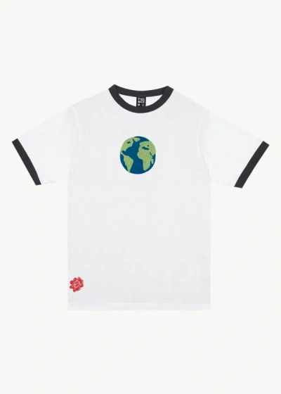 Afends Graphic Ringer T-shirt In White
