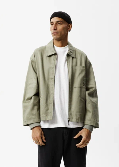 Afends Workwear Jacket In Green
