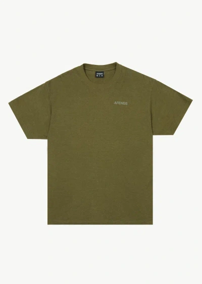 Afends Hemp Boxy Fit Tee In Green