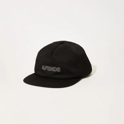 Afends Recycled 5 Panel Cap In Black