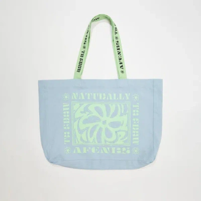 Afends Recycled Oversized Tote Bag In Blue
