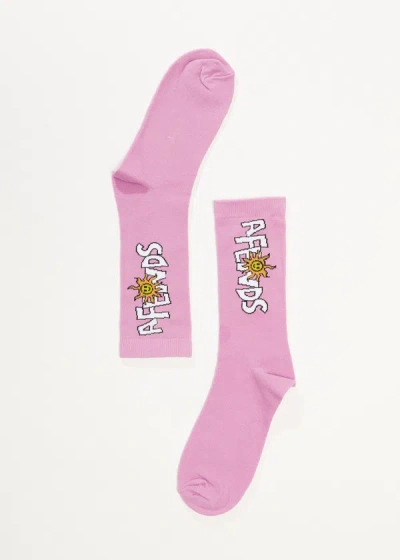 Afends Crew Socks In Pink