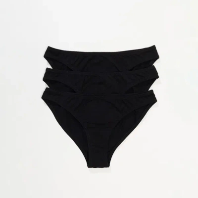 Afends Hemp Bikini Briefs 3 Pack In Black
