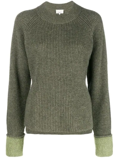 3.1 Phillip Lim / フィリップ リム Ribbed Crew Neck Pullover In Green