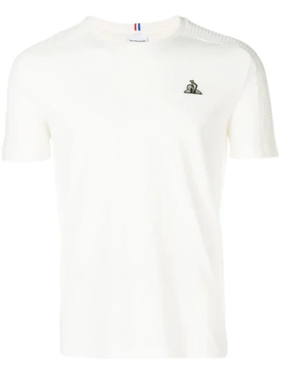 Le Coq Sportif Logo Embroidered T-shirt - White