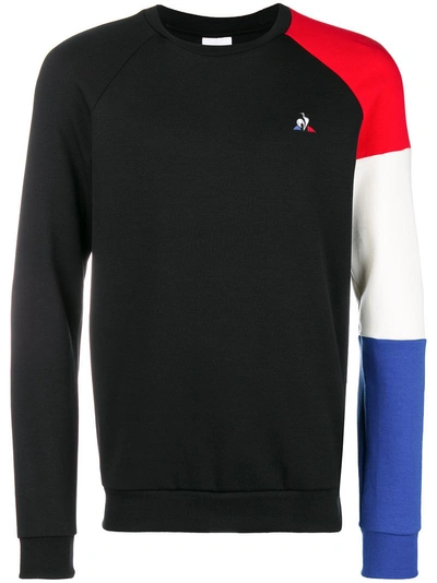 Le Coq Sportif Logo Colour-block Sweater - Black